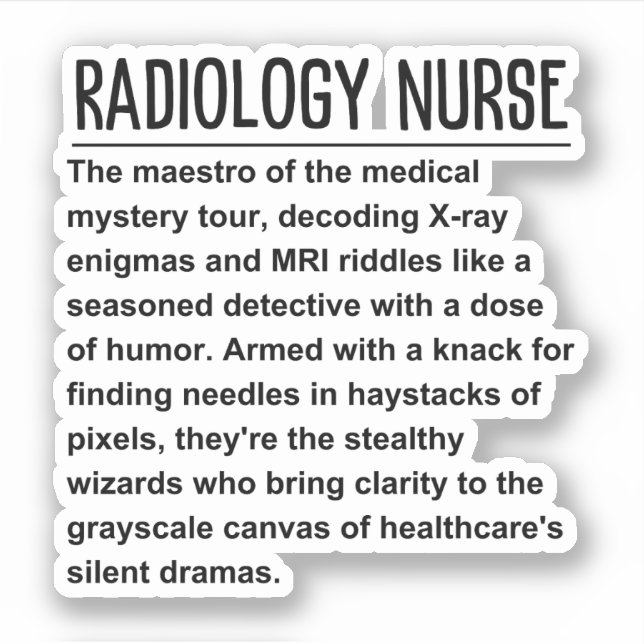 Radiology nurse (Front)