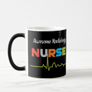 Radiology Nurse Awesome Fun Letters on Black Mug