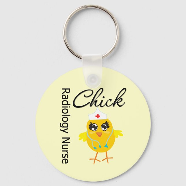 Radiology Nurse Chick v1 Keychain (Front)