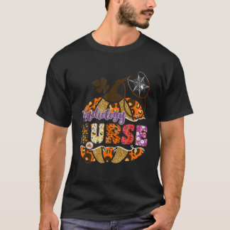 Radiology Nurse Halloween Pumpkin Leopard Nursing  T-Shirt
