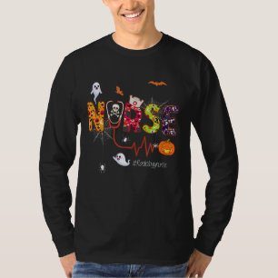 Radiology Nurse Stethoscope Halloween Ghost Spider T-Shirt