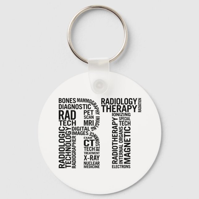 Radiology RT Rad Tech Keychain (Front)