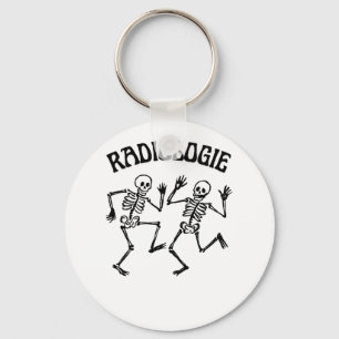 Radiology Skeleton Dance Vintage Humor Keychain