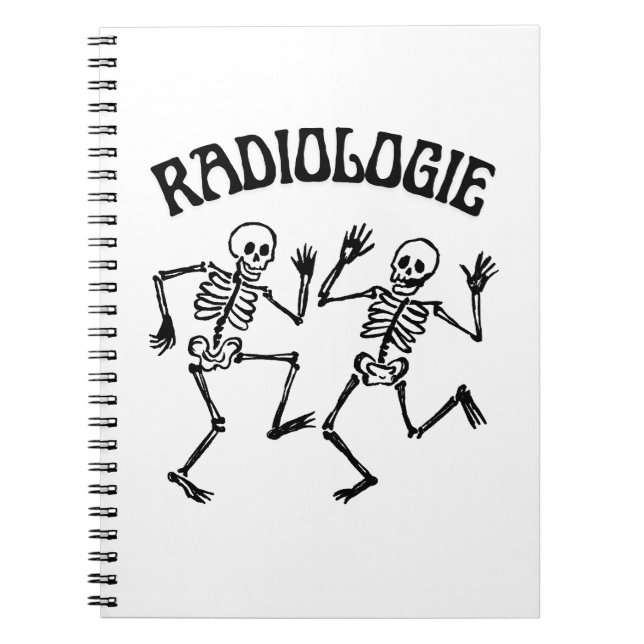 Radiology Skeleton Dance Vintage Humour Notebook (Front)