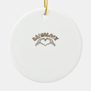 Radiology Skeleton Heart Hands Classic Ceramic Ornament