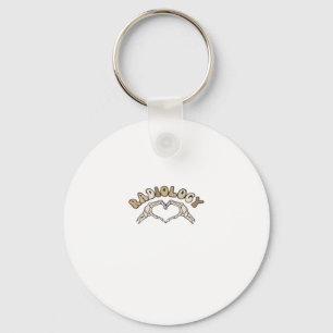 Radiology Skeleton Heart Hands Classic Keychain