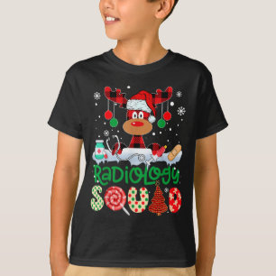 Radiology Squad Nurse Reindeer Buffalo Red Plaid C T-Shirt