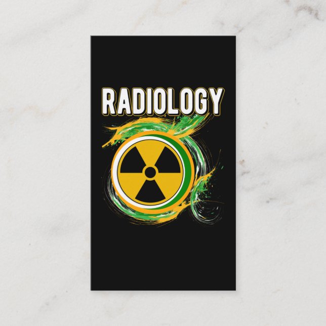 Radiology Symbol Xray Radiologist Business Card (Front)