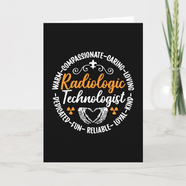 Radiology Tech Radiologic Technologist Nurse Xray Card (Front)