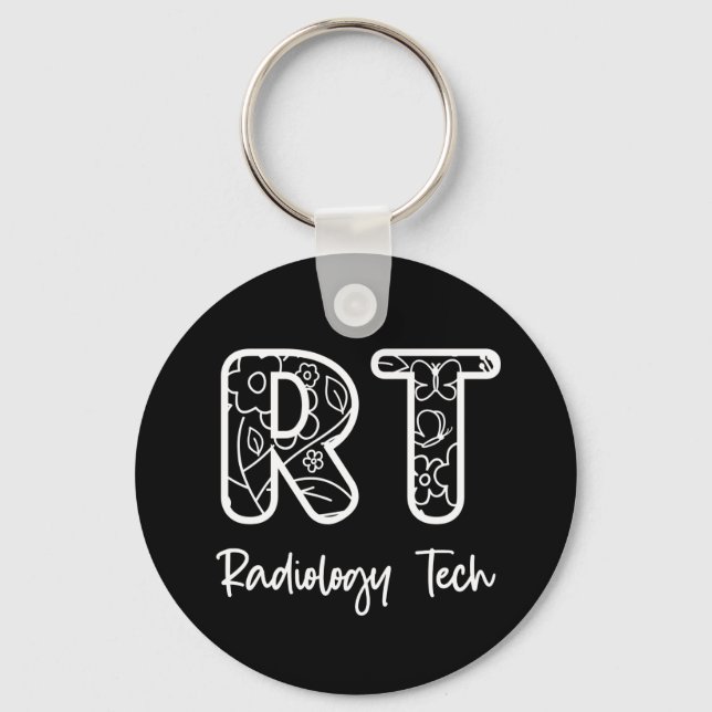 Radiology Tech RT Rad Technician X-ray Tech Gifts Keychain (Front)