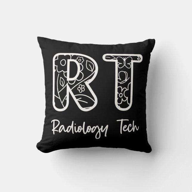 Radiology Tech RT Rad Technician X-ray Tech Gifts Throw Pillow (Front)