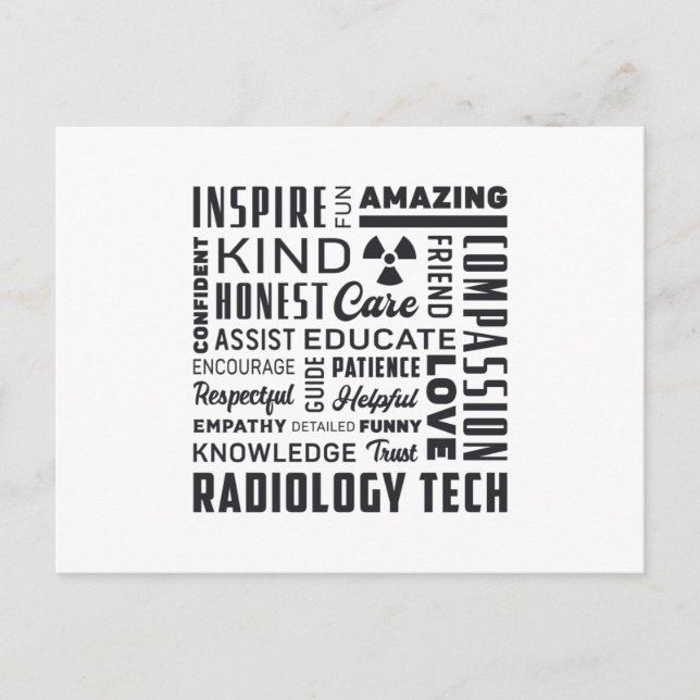 Radiology Tech Technologist Rad Tech X-Ray Tech Postcard (Front)