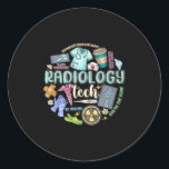 Radiology Technician Christmas Rad Tech X-ray Tech Classic Round Sticker<br><div class="desc">Radiology Technician Christmas Rad Tech X-ray Tech Holiday</div>