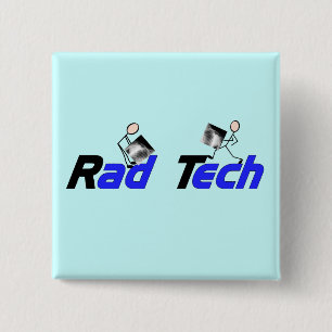 Radiology Technician "Rad Tech" Gifts 2 Inch Square Button