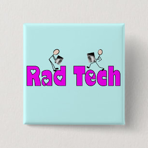 Radiology Technician "Rad Tech" Gifts 2 Inch Square Button