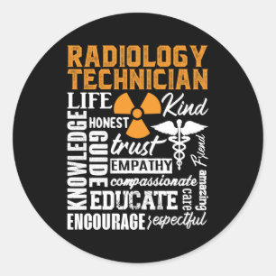 Radiology Technician Rad Tech Technologist Xray Classic Round Sticker