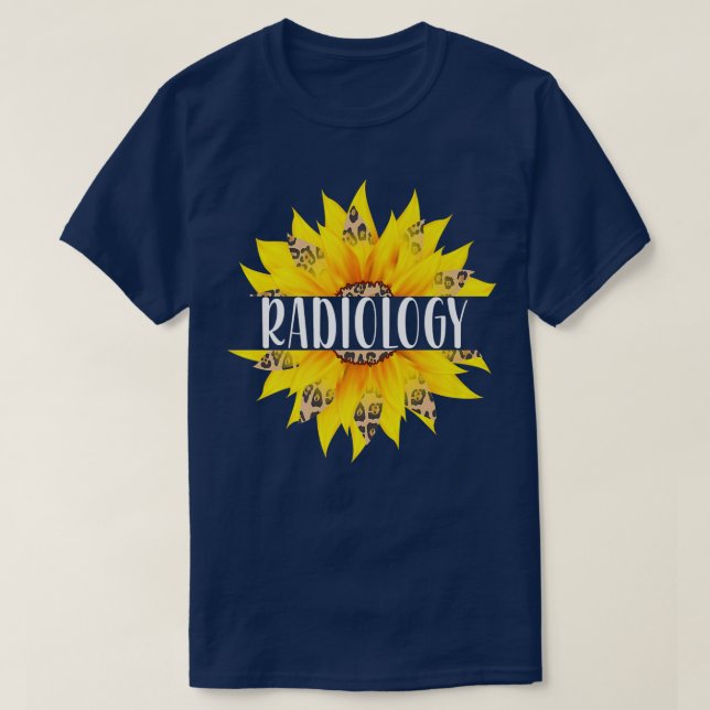 Radiology Technician Radiologist Sunflower Premium T-Shirt (Design Front)