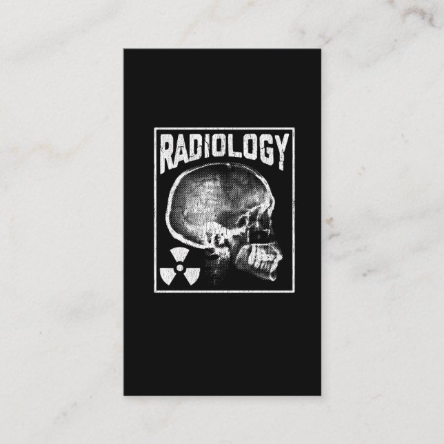 Radiology Technician Skull Xray Technologist Business Card (Front)