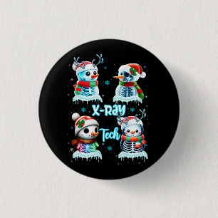 Radiology Technician X Ray Tech Funny Christmas Cu 1 Inch Round Button