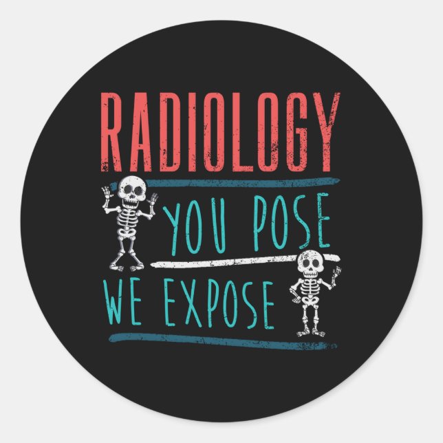 Radiology Week And Radiology School Classic Round Sticker (Front)