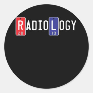 Radiology X-Ray Marker Class Of 2019 Graduation Classic Round Sticker