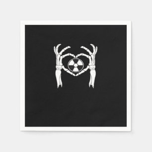 Radiology X-Ray Tech Heart Shaped Skeleton Hands D Napkin