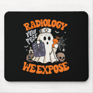 Radiology You Pose We Expose Retro Halloween Xray  Mouse Pad