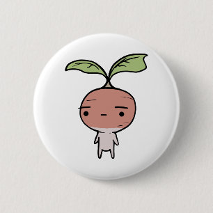 Radish 2 Inch Round Button