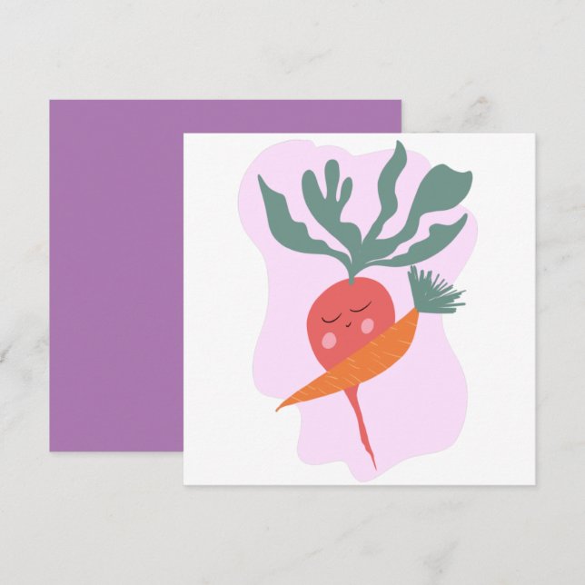 Radish and Carrot Card (Front/Back)