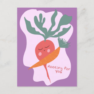 Radish and Carrot Get Well Postcard