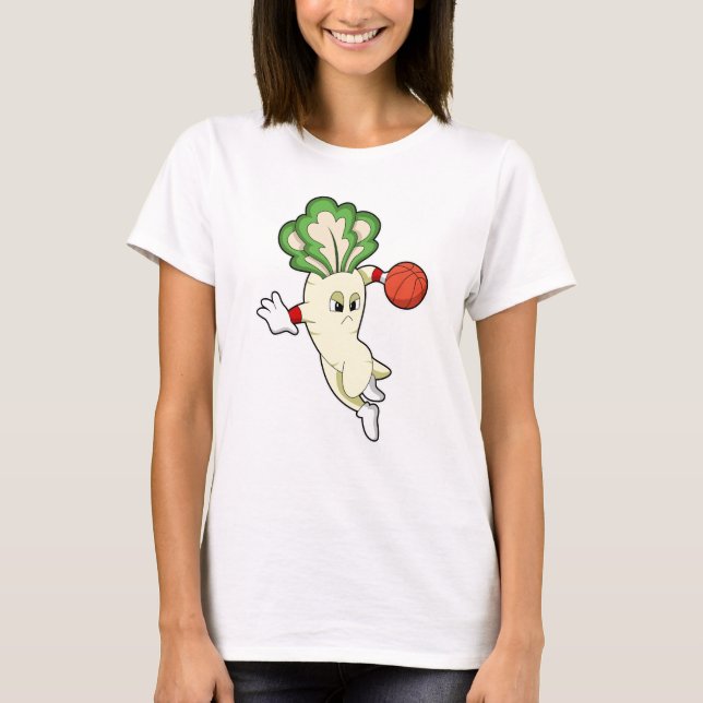 Radish at Basketball Sports T-Shirt (Front)