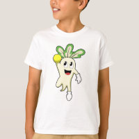 Radish at Handball player with Handball
