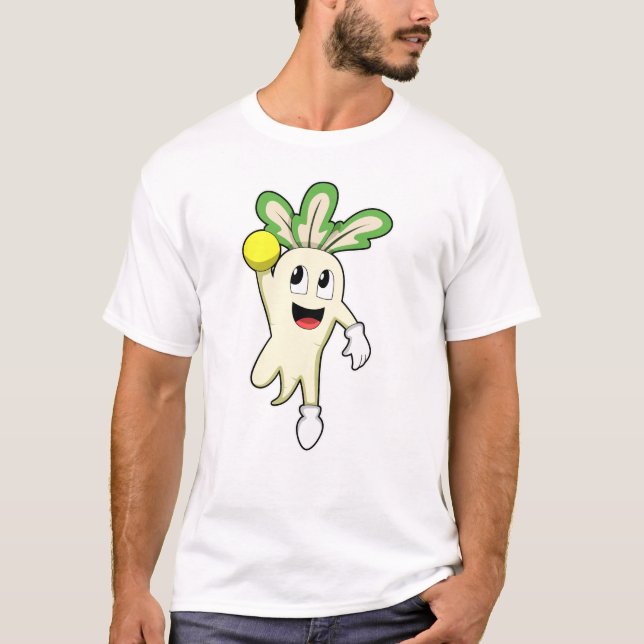 Radish at Handball player with Handball T-Shirt (Front)