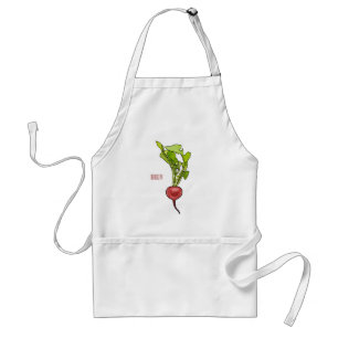 Radish cartoon illustration  standard apron