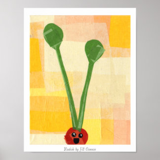 Radish Collage -Print Poster
