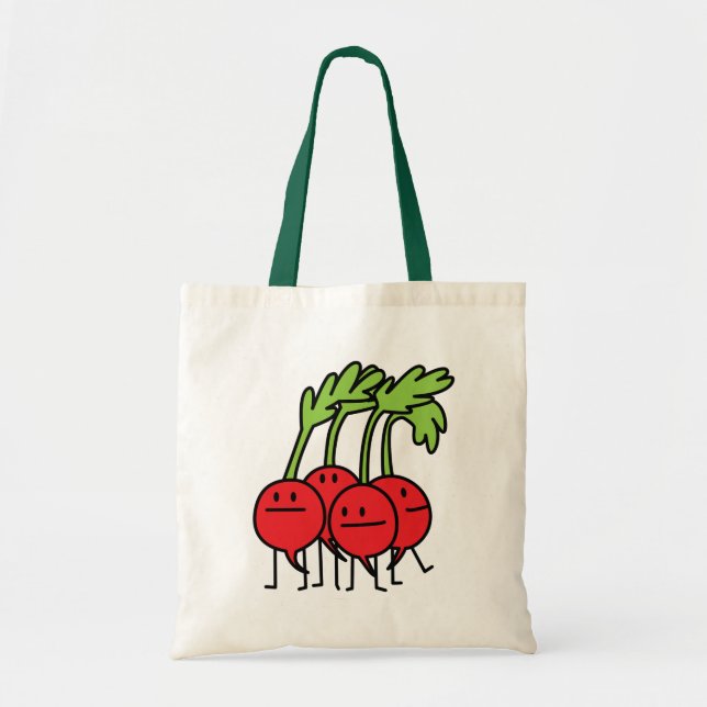 Radish Happy Bunch - Radishes being happy! Tote Bag (Front)