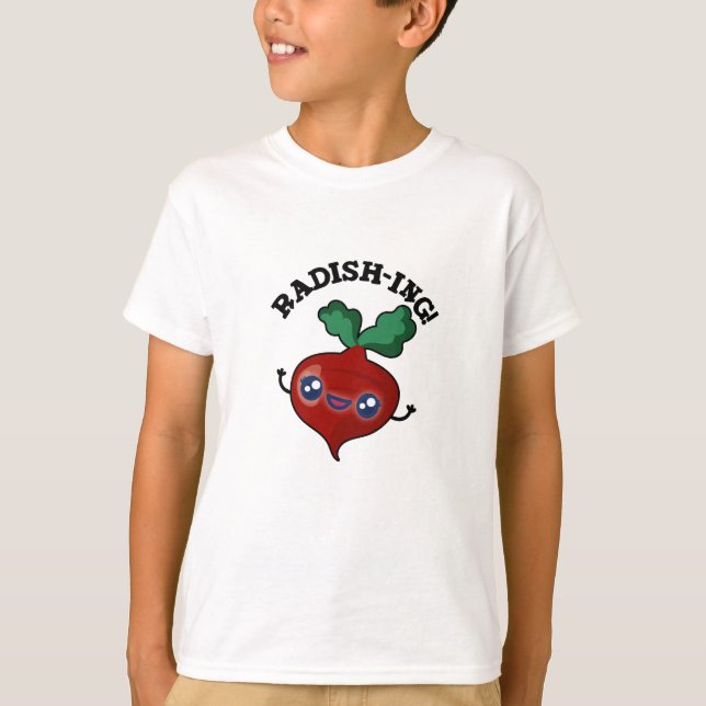 Radish-ing Funny Veggie Radish Pun  T-Shirt (Front)