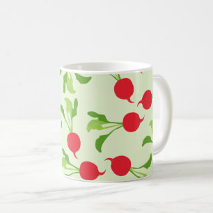 Radish Red Green Pattern Coffee Mug