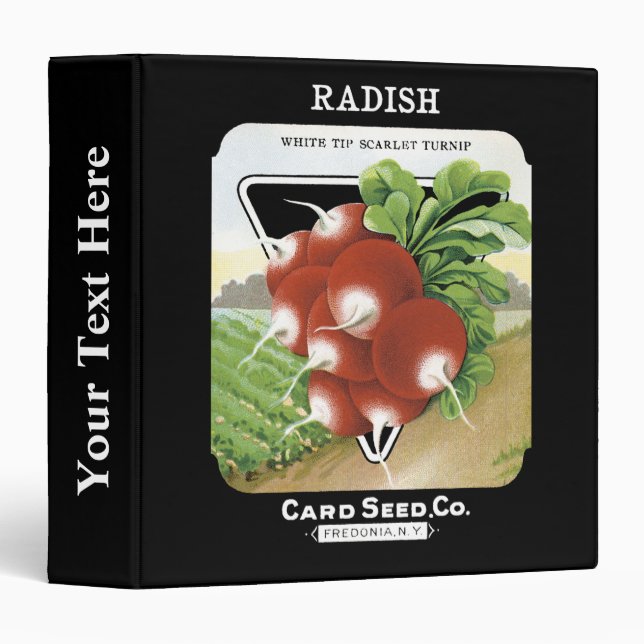 Radish Seed Packet Label Binder (Front/Spine)