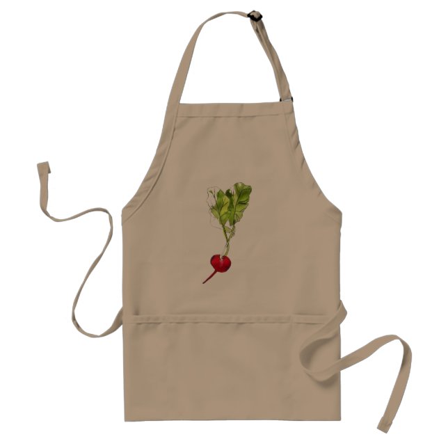 Radish vegetable watercolour illustration art standard apron (Front)