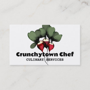 radishes vegetable chef catering business cards