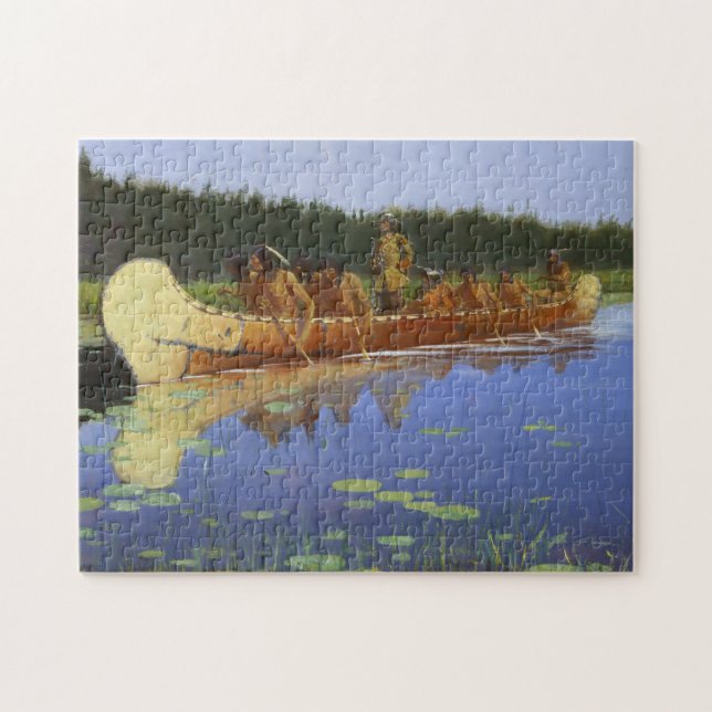 Radisson Groseilliers Voyagers Frederic Remington Jigsaw Puzzle (Horizontal)