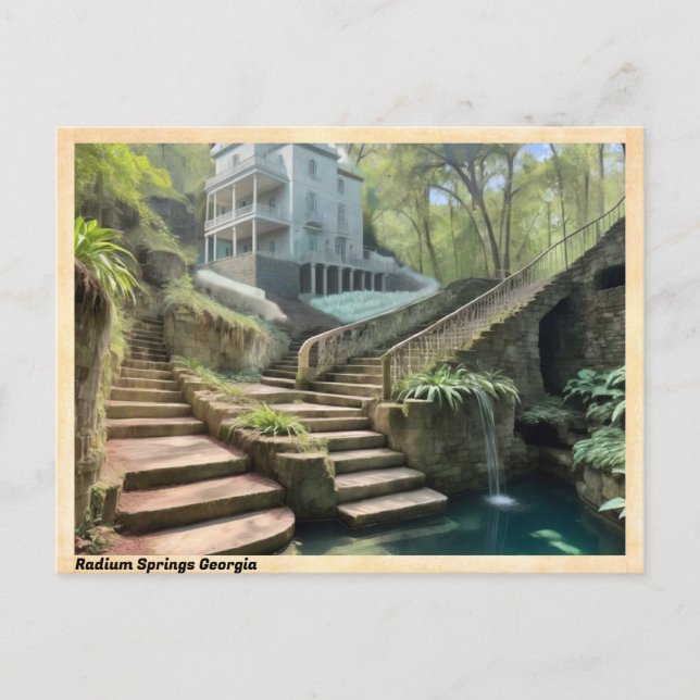 Radium Springs Georgia Vintage Travel Postcard (Front)