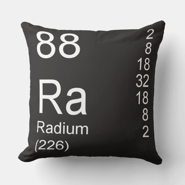 Radium Throw Pillow (Front)