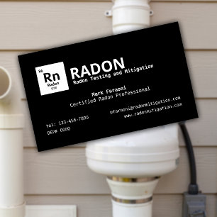 Radon Testing and Mitigation Company Business Card