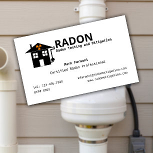 Radon Testing and Mitigation Company Business Card