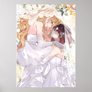 Rae and Claire Wedding WataOshi Poster