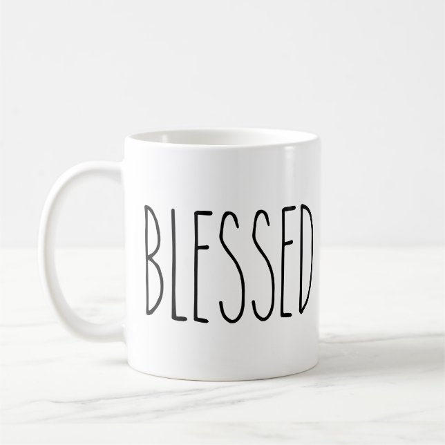 RAE DUNN Inspired Blessed Mug (Left)