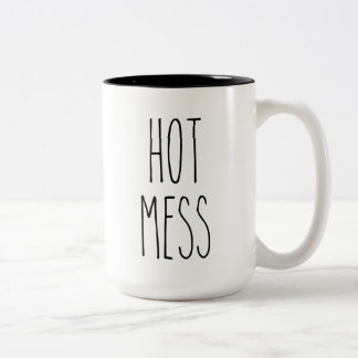 RAE DUNN Inspired Hot Mess farmhouse Two-Tone Coffee Mug