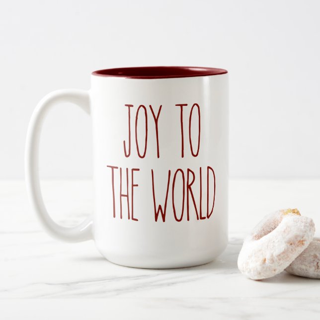 RAE DUNN Inspired Joy to the World Coffee Mug (With Donut)